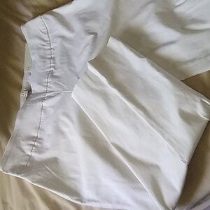 White stretch crop pants,size 14,never worn.